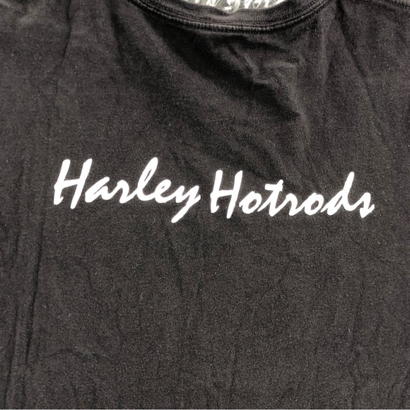 Alstyle Harley Tshirt Hotrods Womens Large Embellished Black Shirt - Picture 7 of 9